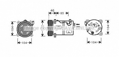 AVA QUALITY COOLING vok095 -  Компрессор, кондиционер